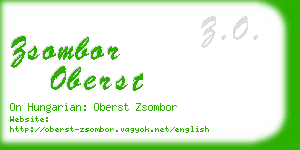 zsombor oberst business card